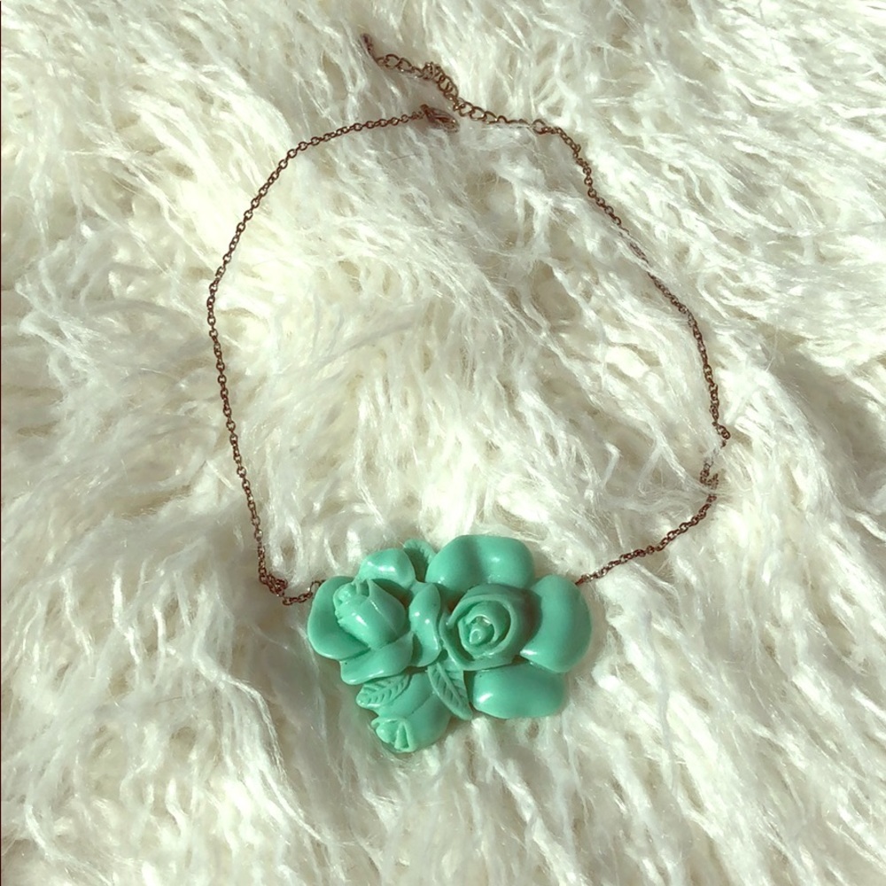Plastic rose necklace